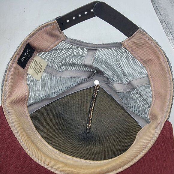 RVCA King Cobra Adults Red Trucker Hat Casual Outdoors Lightweight Comfort - Picture 7 of 9